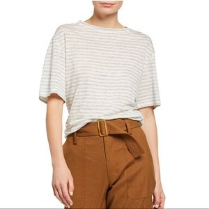 Vince Classic Stripe Boyfriend Tee Size Large